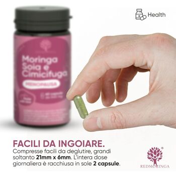 Complément Alimentaire Isoflavones de Soja, Cimicifuga, Moringa, Ménopause 2