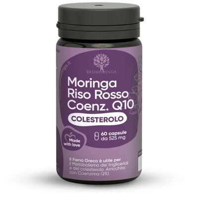 Complemento Alimenticio Arroz Rojo, Coenzima Q10, Alholva, Moringa, Colesterol