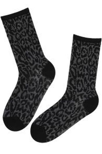 RIINU chaussettes en laine à imprimé léopard taille 6-9 5