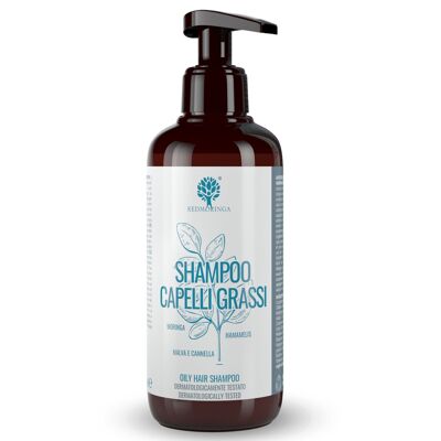 EcoBio 99 % natürliches Moringa-Shampoo für fettiges Haar | Moringa und Hamamelis