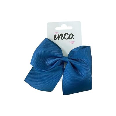 Ocean blue bow with rubber - 11 X 9 cm