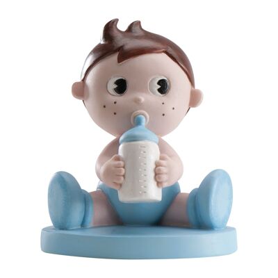 FIGURINE POUR BAPTISER CAKE BOY BOUTEILLE 10-11CM