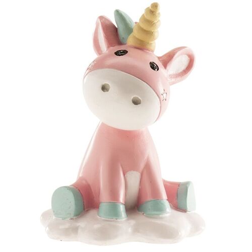 FIGURA PARA TARTA DE BAUTIZO UNICORNIO 10CM