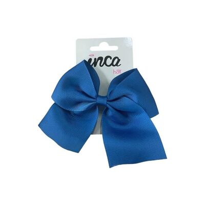 Hair bow with alligator clip - 11 X 9 cm - French Blue