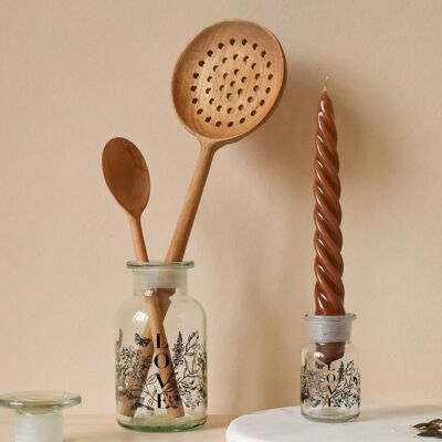 Apothecary Love bottle - recycled glass