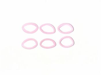 Pack de 6 Elastiques à Cheveux - Acrylique - Rose Pâle 2