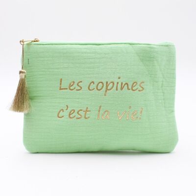 Message pouch “Friends are life”