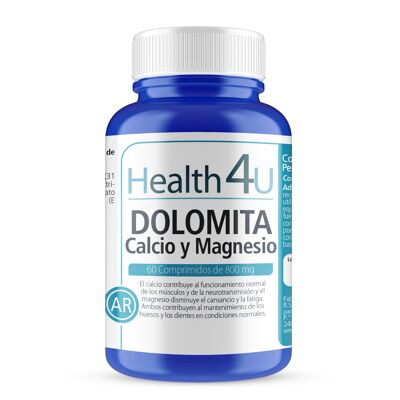 H4U Dolomita calcio y magnesio 60 comprimidos de 800 mg