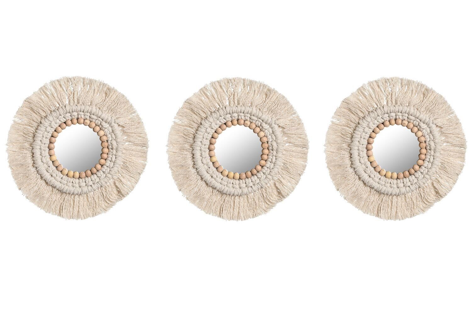 SPECCHIO SET 3 VETRI IN COTONE 20X1X20 BIANCO ES212333