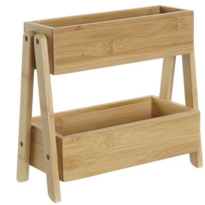 BAMBOO SHELF 27X12X25 2 FLOORS NATURAL SPECIERO PC207675