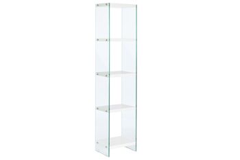 ETAGERE EN VERRE MDF 40X30X180 TREMPÉ BLANC MB207699 1