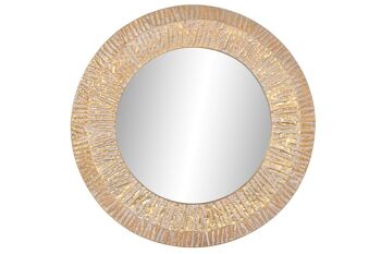 MIROIR MÉTAL VERRE 78X4X78 DECAPE OR ES213088 1