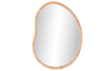 MIROIR RATAN CRISTAL 78X3,5X107,5 NATUREL ES212284 1