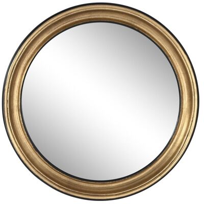 Specchio Specchio in resina 44X5X44 Fish Eye dorato ES209912