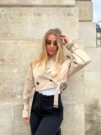 Cropped Trench coat 4