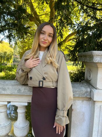 Cropped Trench coat 8