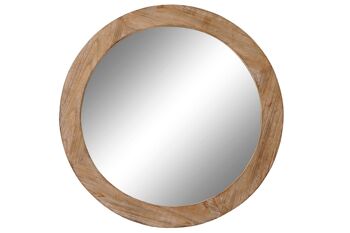 MIROIR MDF SAPIN 66X5X66 BRUN NATUREL ES178223 1