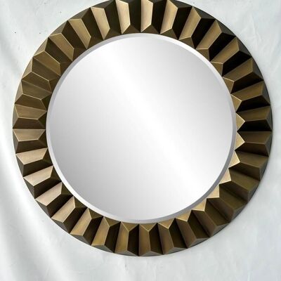 IRON GLASS MIRROR 110.5X5.5X110.5 GOLD ES212244