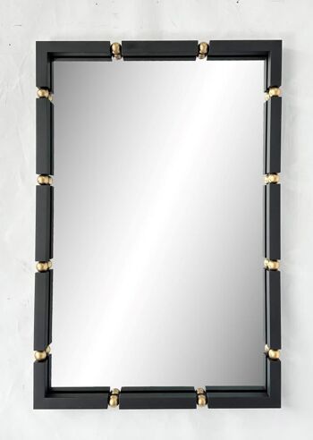 MIROIR EN VERRE FER 64,5X5X96,5 NOIR ES212247