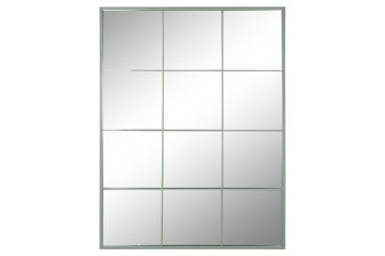 MIROIR EN VERRE FER 90X1X120 FENÊTRE VERT MENTHE ES211597 1