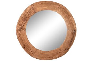 MIROIR BOIS 115X115X8 ASSORTIMENT ROUES ANCIENNES ES213756 1