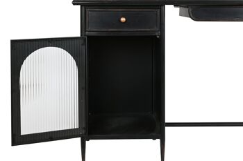 BUREAU MÉTAL VERRE 120X50X80 NOIR MB208410 4