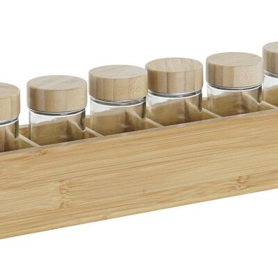 SPECIAL RACK SET 7 BAMBOO GLASS 32,5X6,5X6,5 NATURAL PC207674