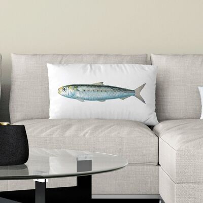 Rectangular velvet fish sardine cushion
