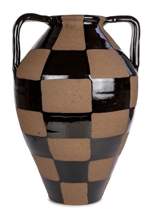 Vase braun schwarz 33 cm VE 2