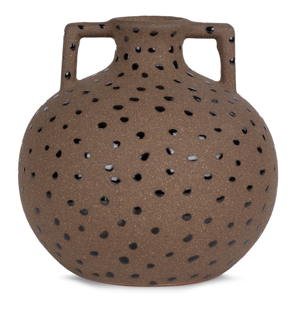 Vaso marrone rotondo 15 cm VE 4