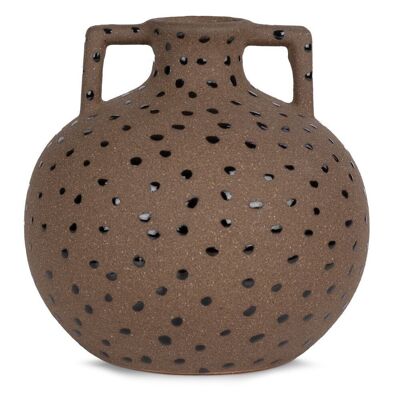 Vase brown round 15 cm VE 4
