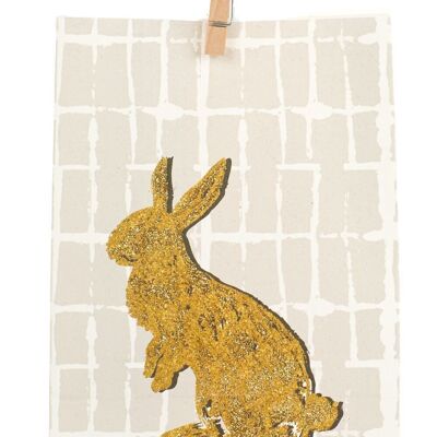 Bag with rabbit 12x16 cm VE 24