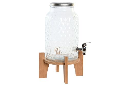 Dispensador Bebidas Cristal Bambu 24X24X41 5,8L PC205136