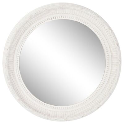 Wooden Mirror Mirror 66X5X66 White ES209926