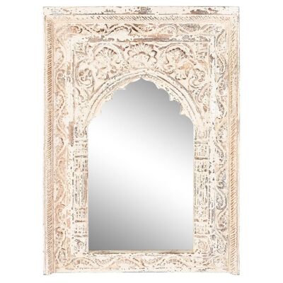 MIRROR HANDLE 60X6X87 CARVED WHITE MB208595