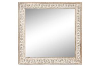 MIROIR POIGNÉE MIROIR 92X6X92 BLANC MB208886 1