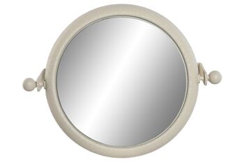 Miroir en métal 37x13x29 blanc brut ES212236 1