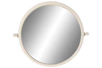 Miroir en métal 60x13x52 blanc brut ES212235 1