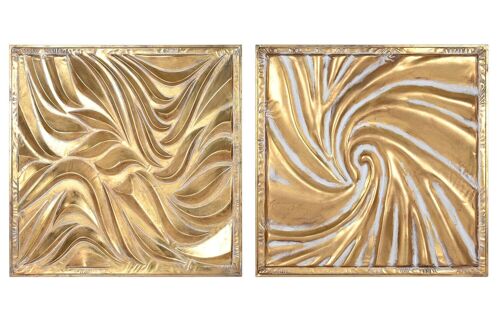 Decoracion Pared Metal 94,5X4,5X94,5 3D 2 Surt. DP213086