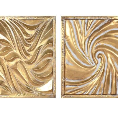 Decoracion Pared Metal 94,5X4,5X94,5 3D 2 Surt. DP213086