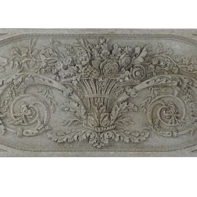 RESIN WALL DECORATION 134X5X62 AGED GRAY DP206189