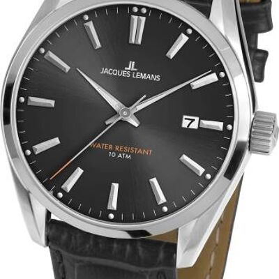 Jacques Lemans Derby Quartz Leather Strap Men's Watch