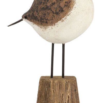 Pájaro sobre base de madera 19 cm VE 6