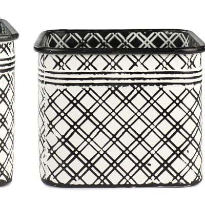 Cuenco decorativo cuadrado 3 piezas. JUEGO PU 2