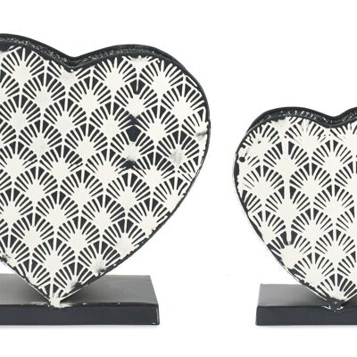 Corazón decorativo 2 piezas. SET 19+24 cm PU 2