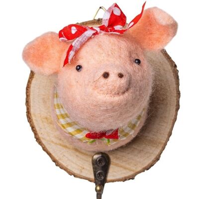 Coat hook pig 12 cm VE 6