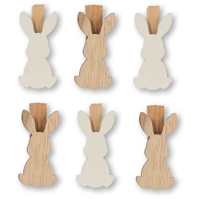 Klipper lapin 2 cul. 6 morceaux JEU 5 cm UE 24