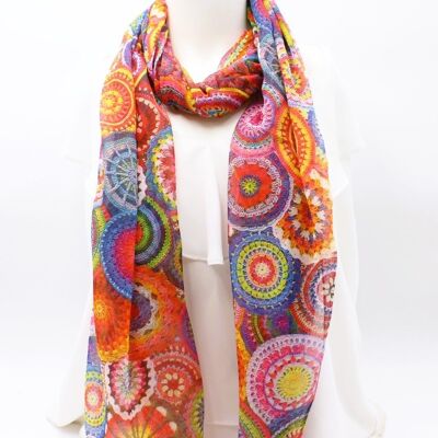 Thin mandala trendy scarf