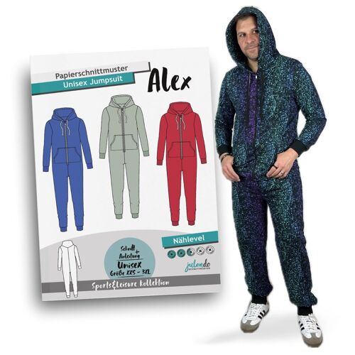 Schnittmuster Unisex Jumpsuit Alex, Gr. XXS - 3XL