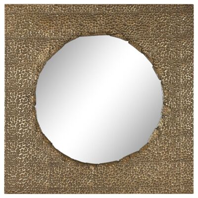 Miroir en métal 80x6x80 doré ES212215